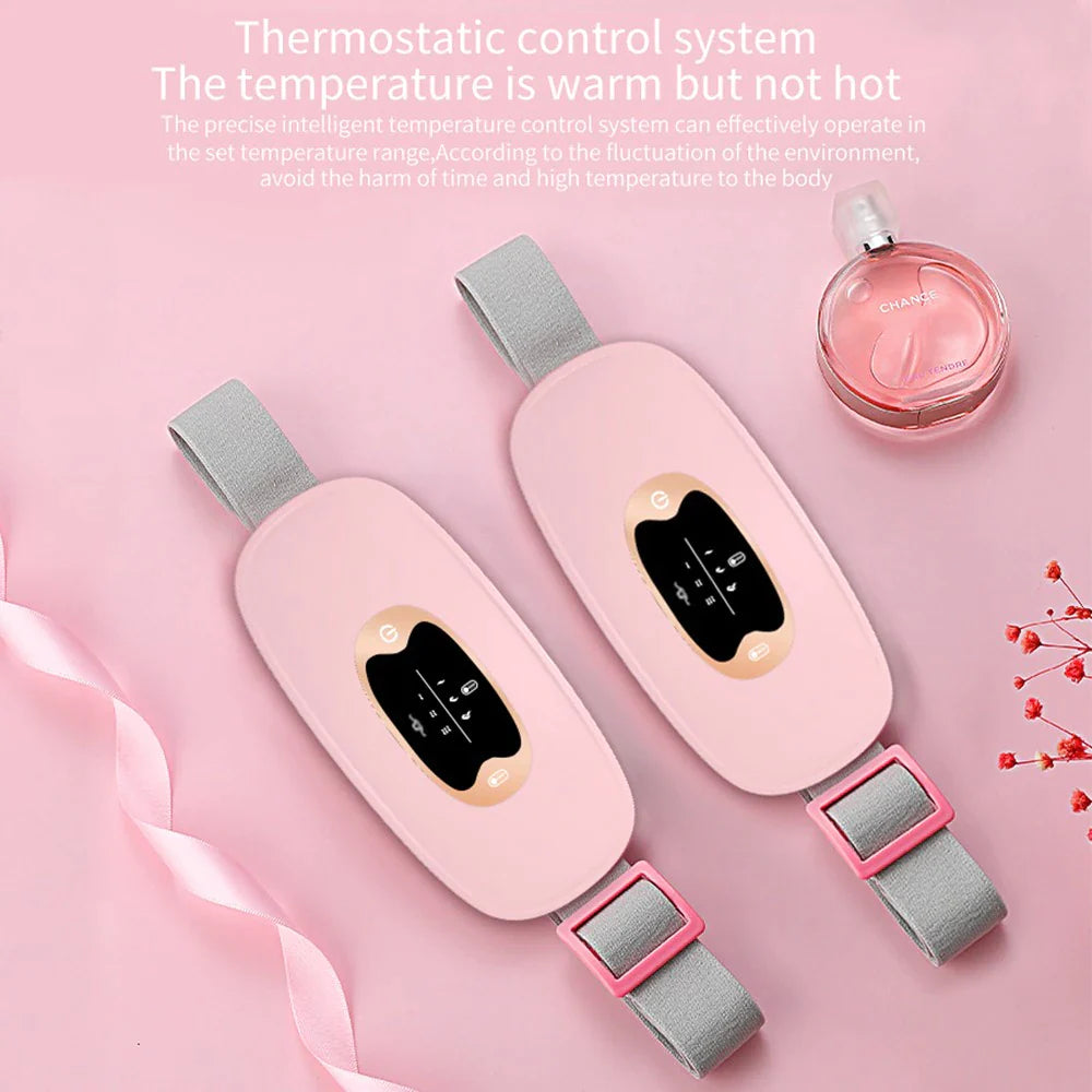 Electric Heating Menstrual Relief Belt – Vibrating Pad for Period Pain & Cramps