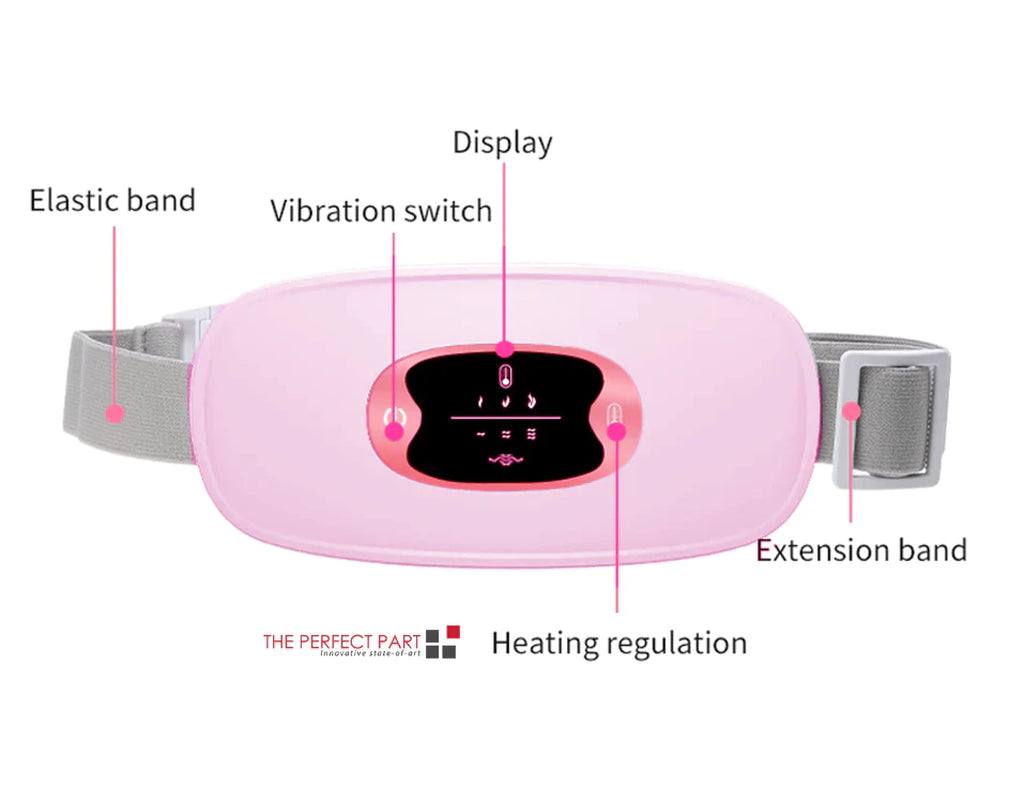 Electric Heating Menstrual Relief Belt – Vibrating Pad for Period Pain & Cramps