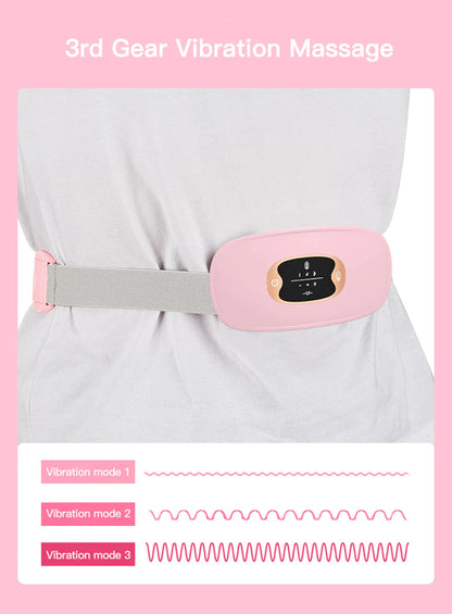  Electric Heating Menstrual Relief Belt – Vibrating Pad for Period Pain & Cramps