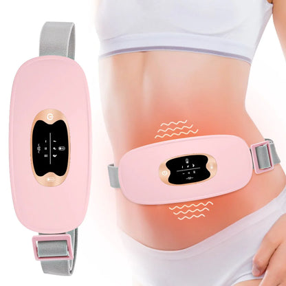  Electric Heating Menstrual Relief Belt – Vibrating Pad for Period Pain & Cramps